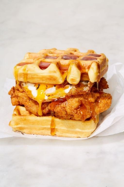 Chicken and Waffle Breakfast Wrap