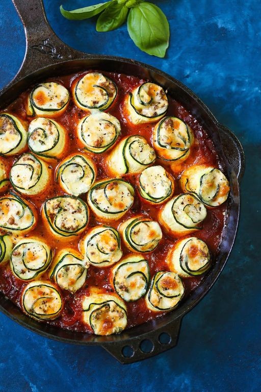 Chicken and Zucchini Lasagna Rolls