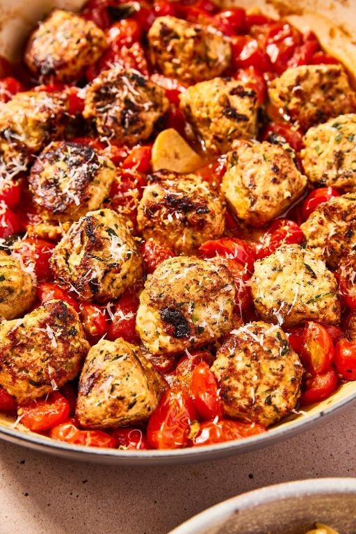 Chicken and Zucchini Meatballs with Marinara