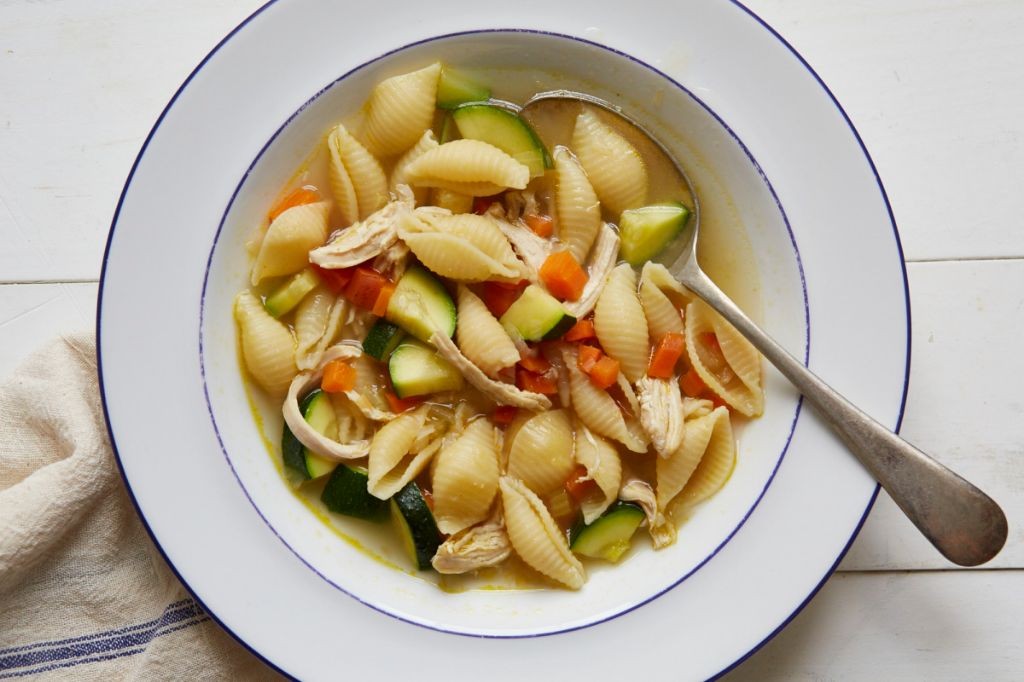 Chicken and Zucchini Soup with Fresh Herbs