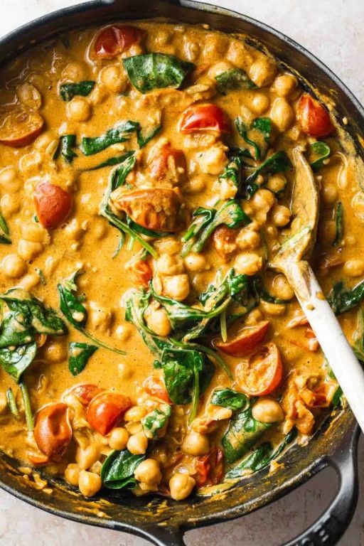 Chickpea and Spinach Coconut Curry