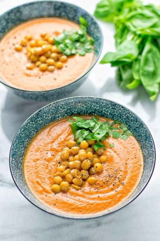 Chickpea and Tomato Basil Soup