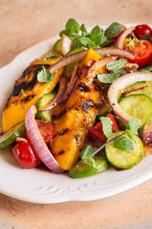 Chili-Lime Mizuna and Mango Salad