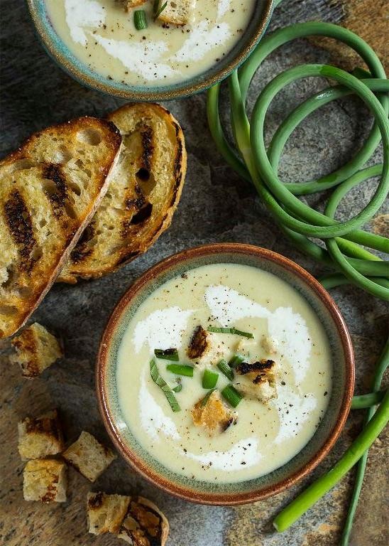 Chilled Potato Soup with Fresh Herbs