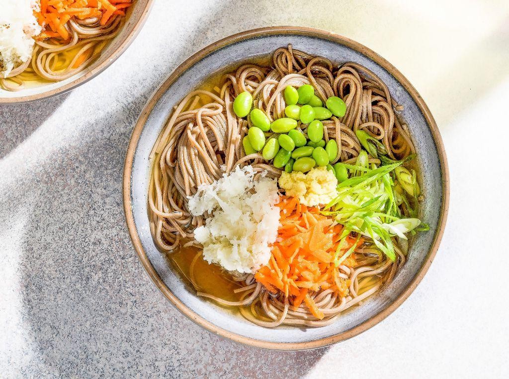 Chilled Soba Noodles with Edamame
