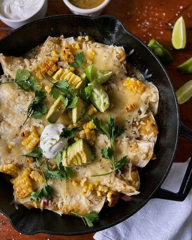 Chipotle Chicken Enchiladas with Verde Sauce