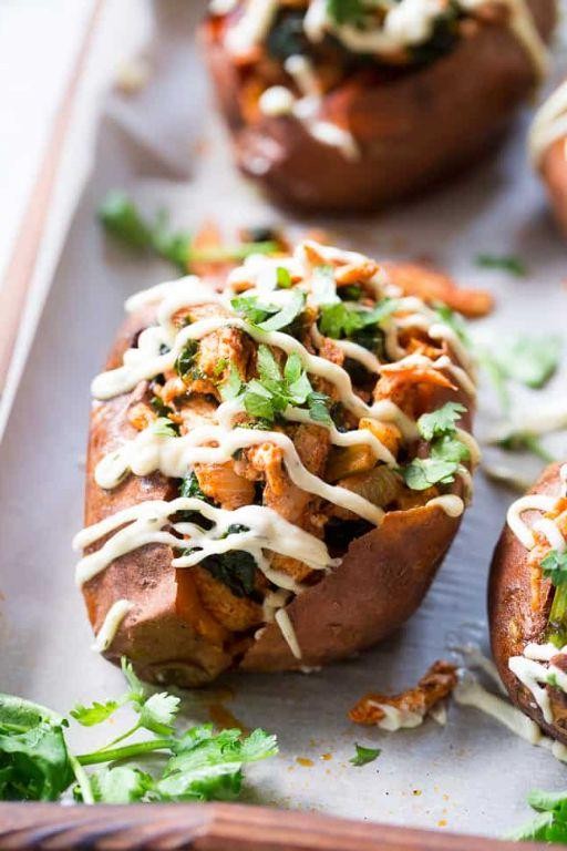 Chipotle Chicken Stuffed Sweet Potatoes