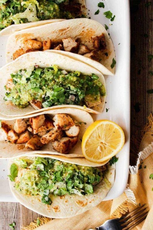 Chipotle Chicken Tacos with Avocado Salsa