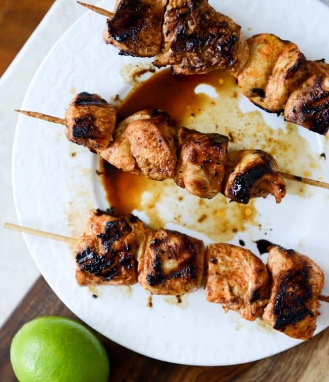 Chipotle Lime Grilled Chicken Skewers