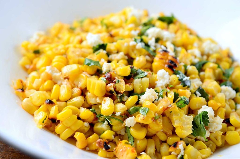 Chipotle Lime Grilled Corn Salad