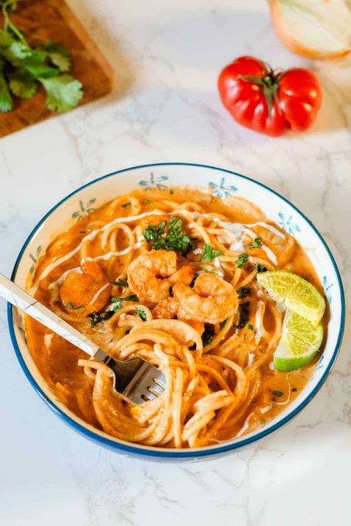 Chipotle Lime Spicy Shrimp Pasta