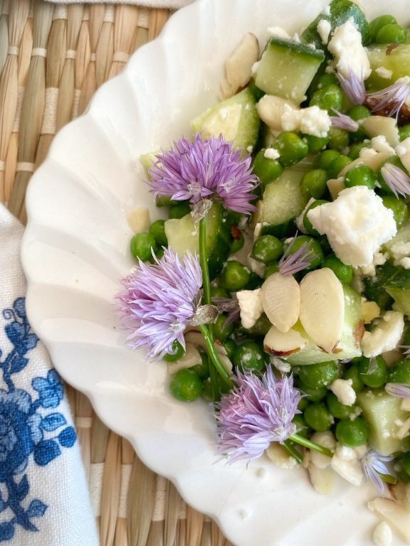 Chive Blossom Salad with Citrus Vinaigrette