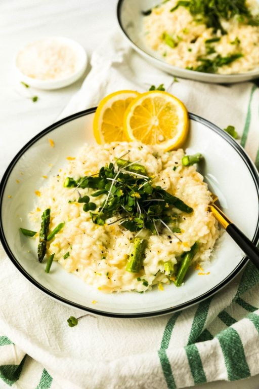 Chive Blossom and Lemon Risotto