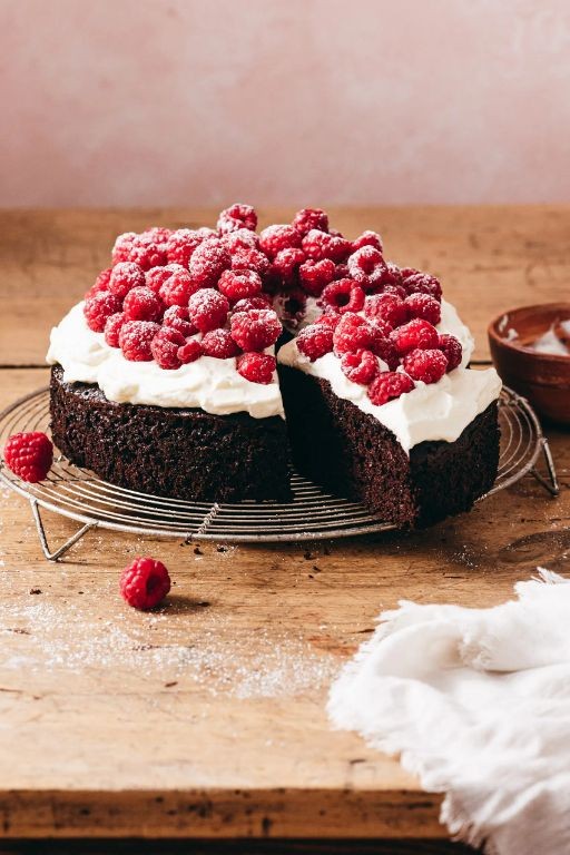 Chocolate Chantilly Cake with Raspberry Filling