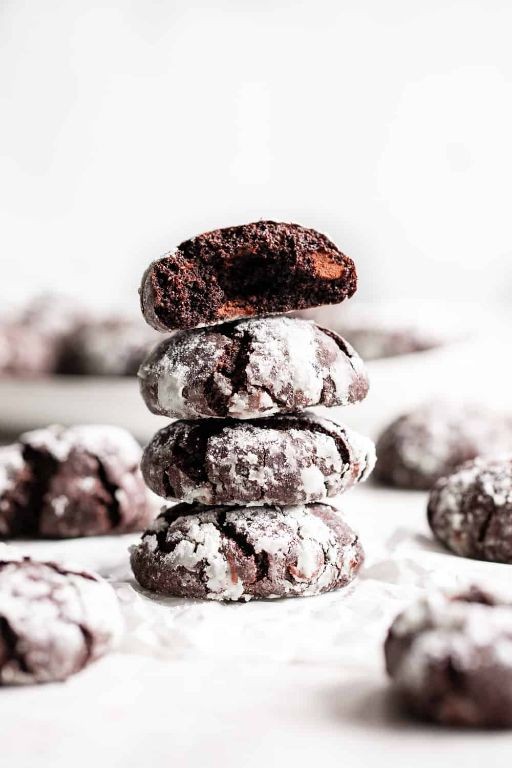 Chocolate Crackle Cookies with Almond Flour
