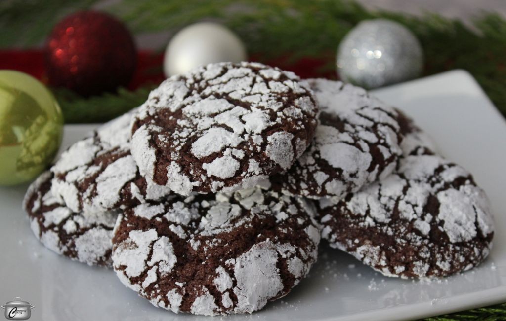 Chocolate Crackle Cookies with Mocha Glaze