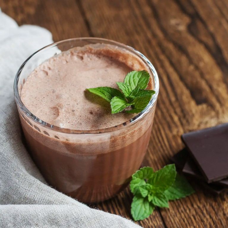 Chocolate Mint Pea Protein Shake