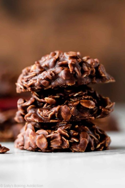 Chocolate Peanut Butter No-Bake Cookies