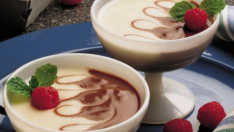 Chocolate Swirl Vanilla Pudding