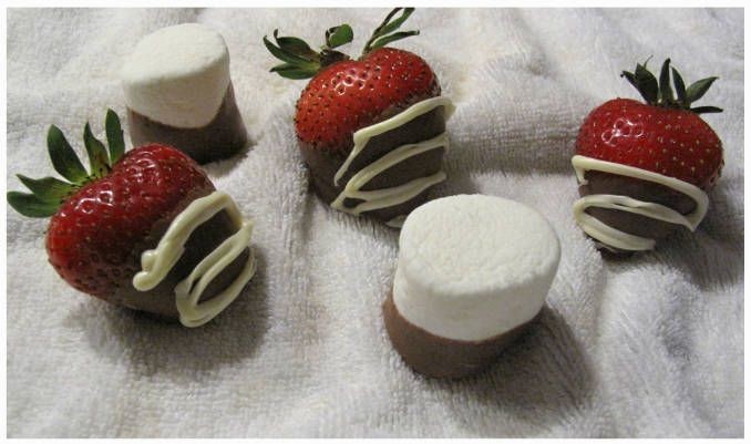 Chocolate and Marshmallow Dipped Strawberries