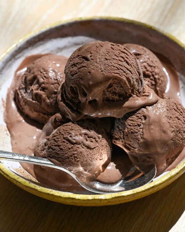 Chocolate condensed milk ice cream