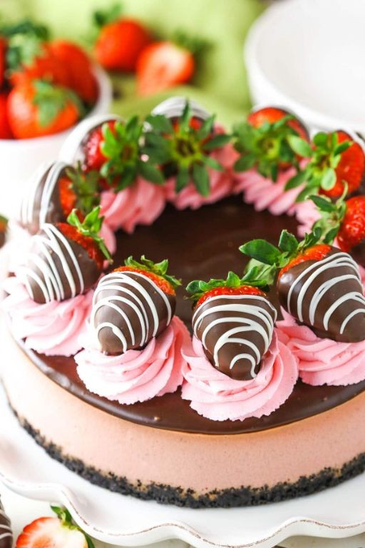 Chocolate-Covered Strawberry Cheesecake