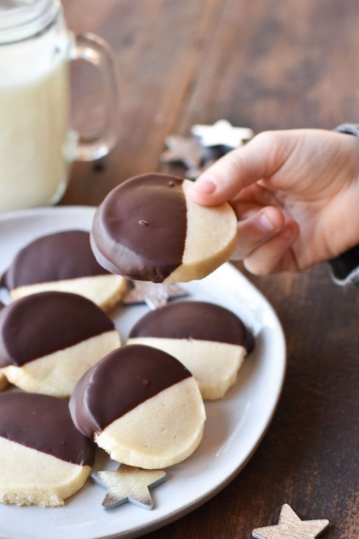 Chocolate-Dipped Almond Cookies
