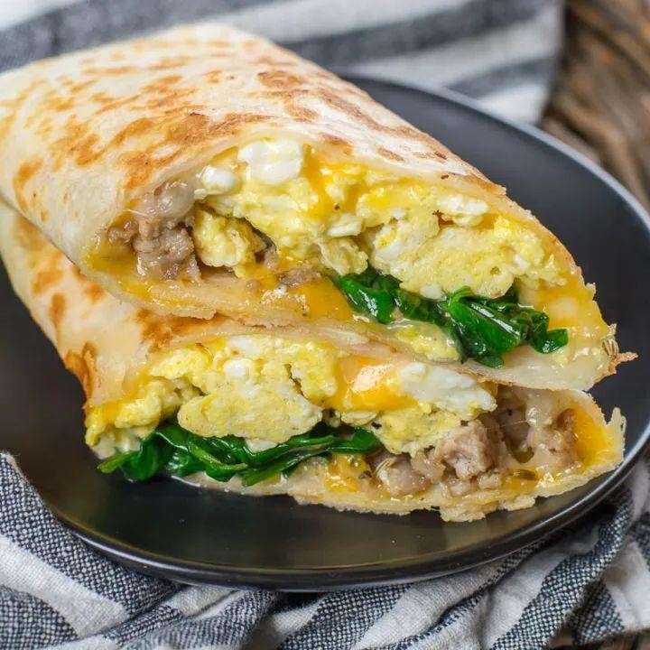 Chopped Cheese and Egg Breakfast Burrito