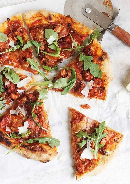 Chorizo and Manchego Cheese Pizza