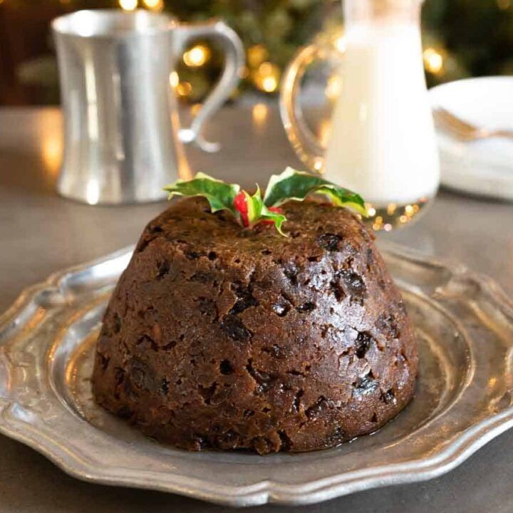 Christmas Pudding with Brandy Sauce
