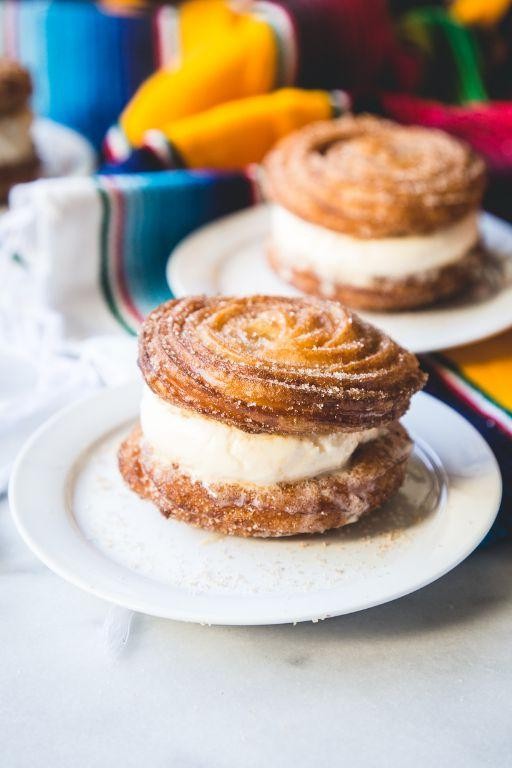 Churro Ice Cream Sandwiches