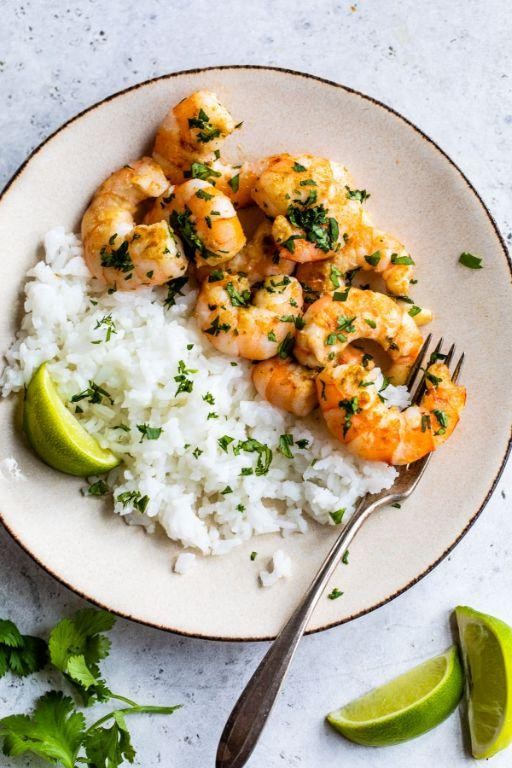 Cilantro Lime Shrimp Fried Rice
