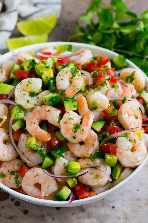 Cilantro and Garlic Shrimp Ceviche