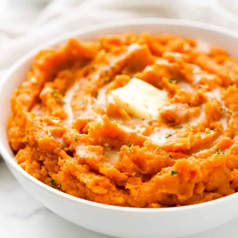 Cinnamon Brown Sugar Smashed Sweet Potatoes