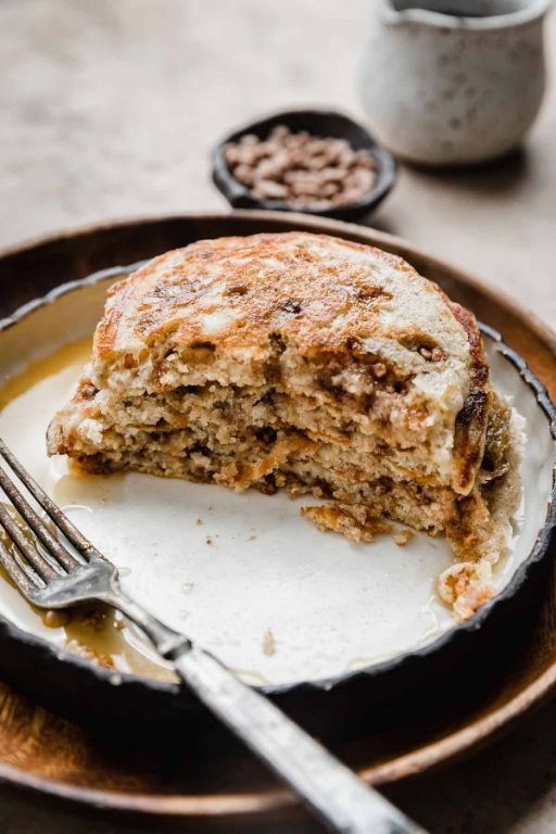 Cinnamon Chip Pancakes with Maple Syrup