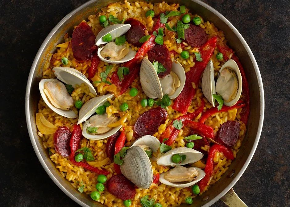 Clam and Chorizo Paella