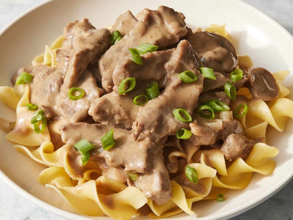 Classic Beef Stroganoff with Egg Noodles