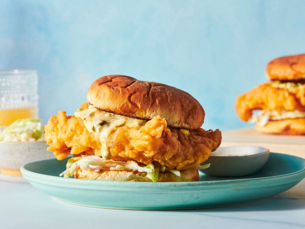 Classic Beer-Battered Fish Sandwich with Tartar Sauce
