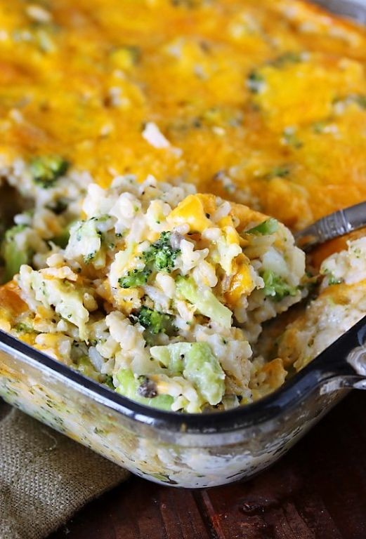Classic Cheesy Broccoli Rice Casserole