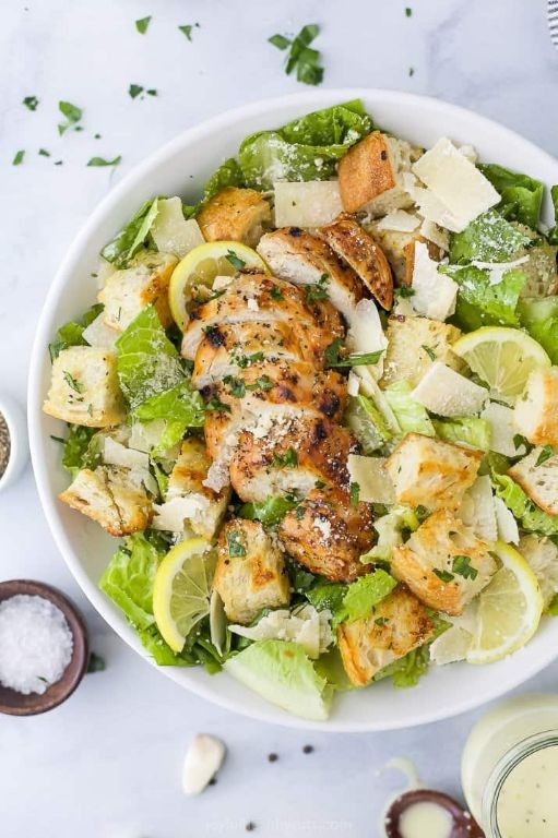 Classic Chicken Caesar Salad with Homemade Dressing