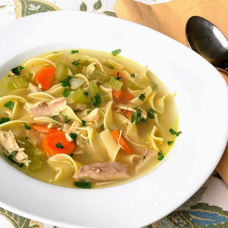 Classic Chicken Egg Noodle Soup