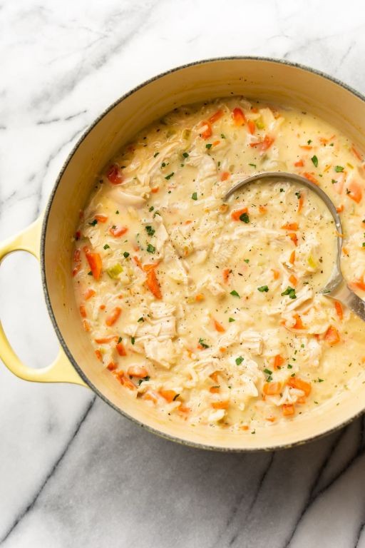 Classic Cream of Chicken Soup with Jasmine Rice