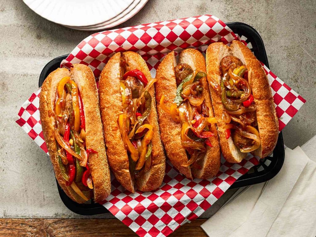 Classic Italian Sausage Sandwich with Peppers and Onions