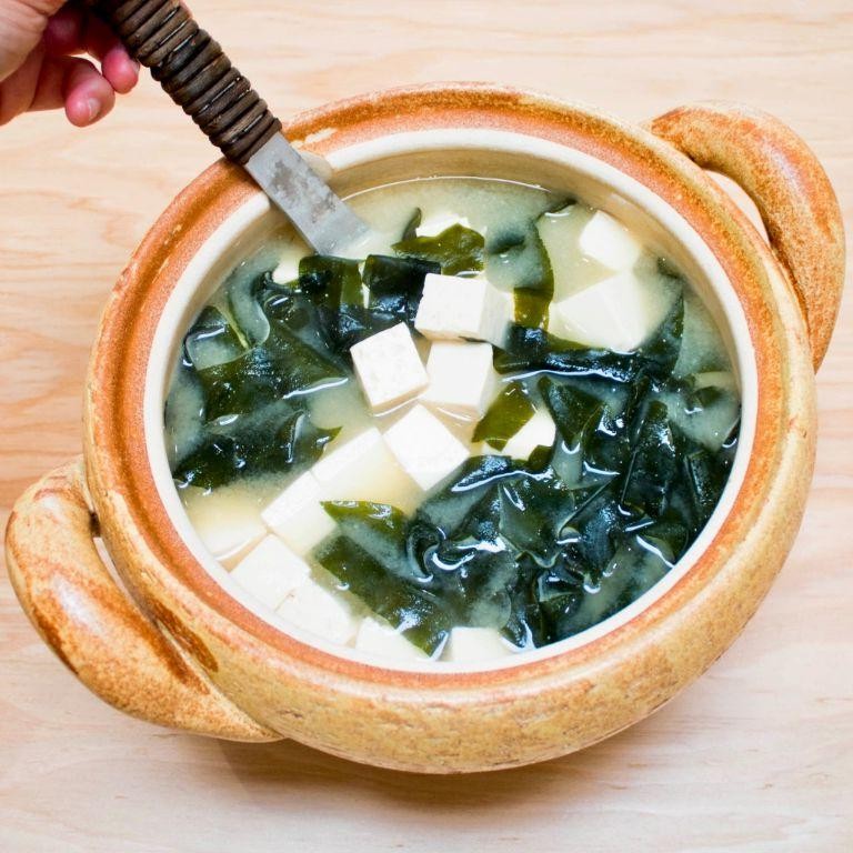 Classic Miso Soup with Tofu and Wakame