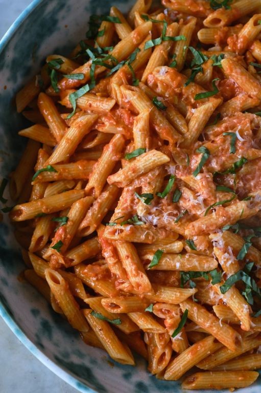 Classic Penne alla Vodka with Fresh Basil