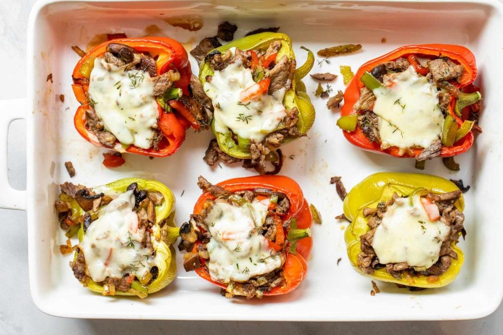 Classic Philly Cheesesteak Stuffed Peppers