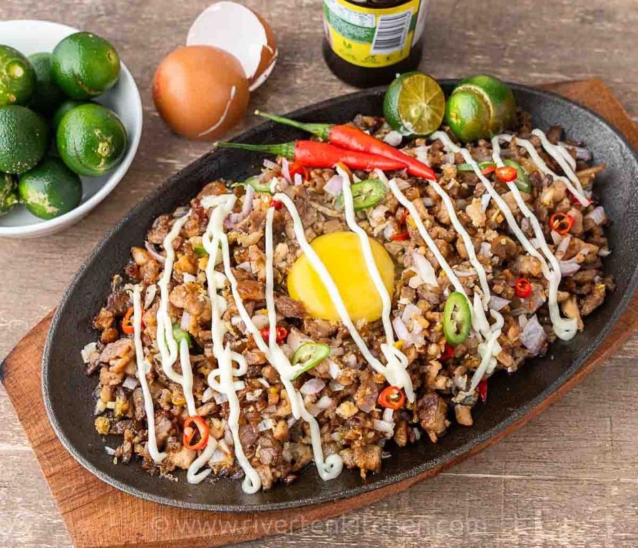 Classic Pork Sisig with Mayonnaise and Egg
