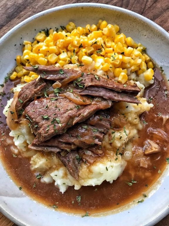 Classic Round Steak and Onions
