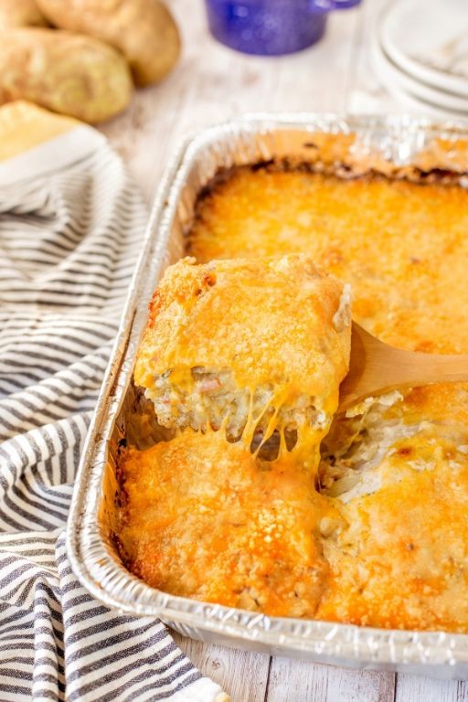 Classic Scalloped Potatoes with Smoked Ham