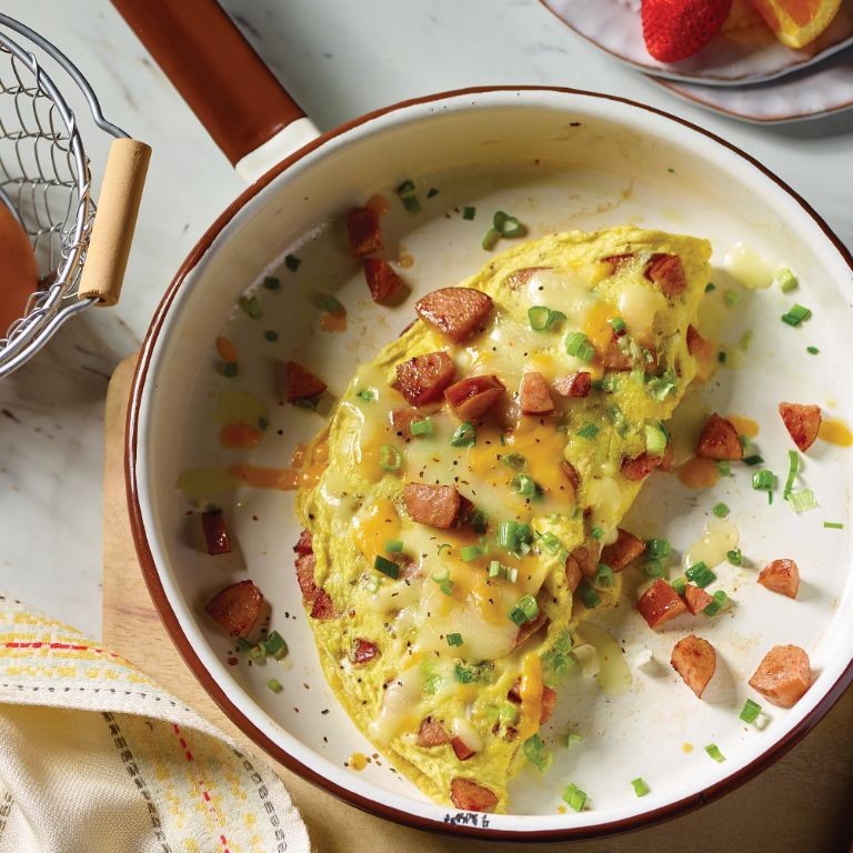 Classic Vienna Sausage and Cheese Omelette